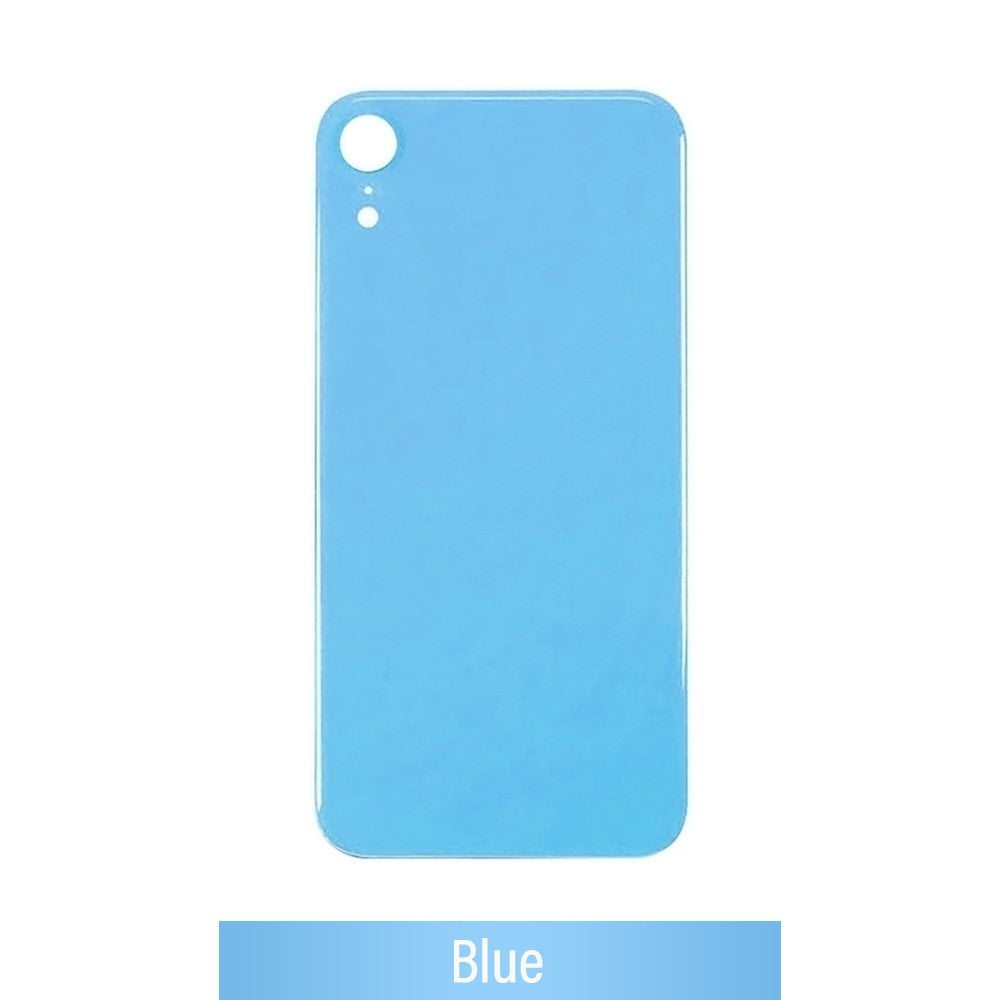 Rear Glass Replacement with Bigger Size Camera Hole Carving for iPhone XR (NO LOGO)-Blue Rear Glass Replacement with Bigger Size Camera Hole Carving for iPhone XR (NO LOGO)-Blue